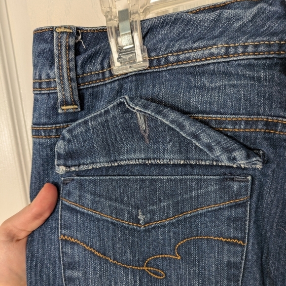 Bandolino Arianna Bootcut Dark Wash Double Button Fly Jeans Size 12 Petite - Picture 5 of 8